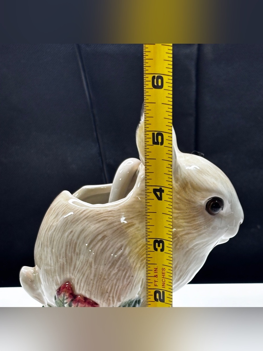 Fitz and Floyd Snowy Woods bunny rabbit sugar bowl - Picture 12 of 13